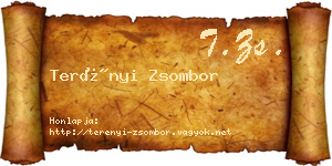 Terényi Zsombor névjegykártya