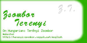 zsombor terenyi business card