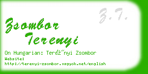 zsombor terenyi business card